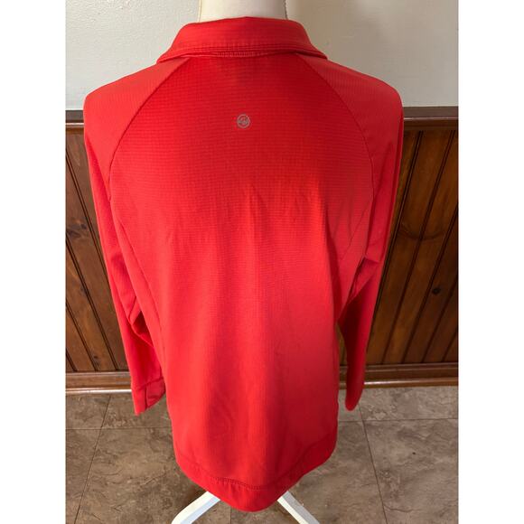 Eddie Bauer First Ascent Womens Red Orange Full Zip Sweatshirt Jacket Large - Picture 4 of 8